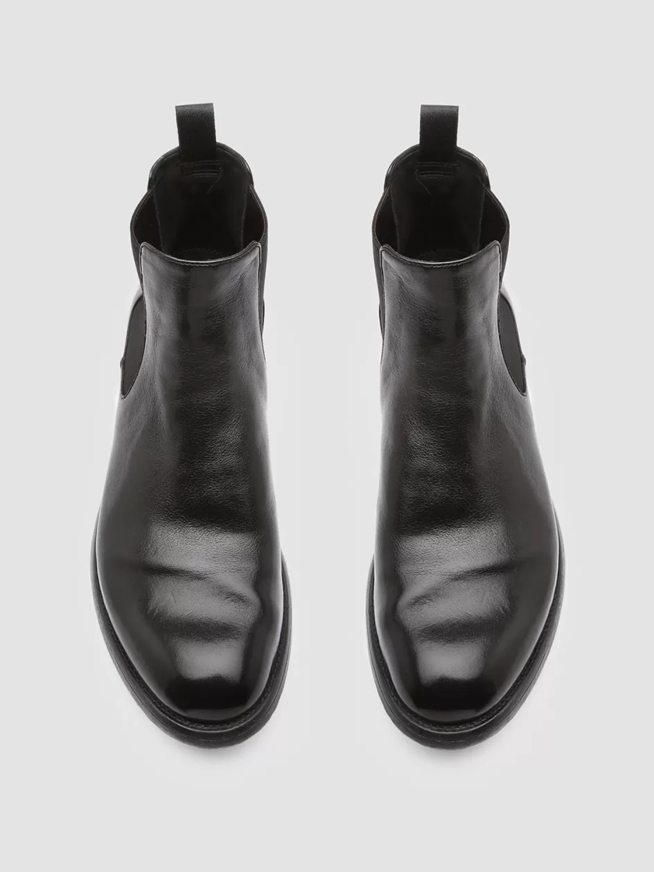 Officine Creative Ankle Boots>HIVE 007 - Leather Chelsea Boots BLACK