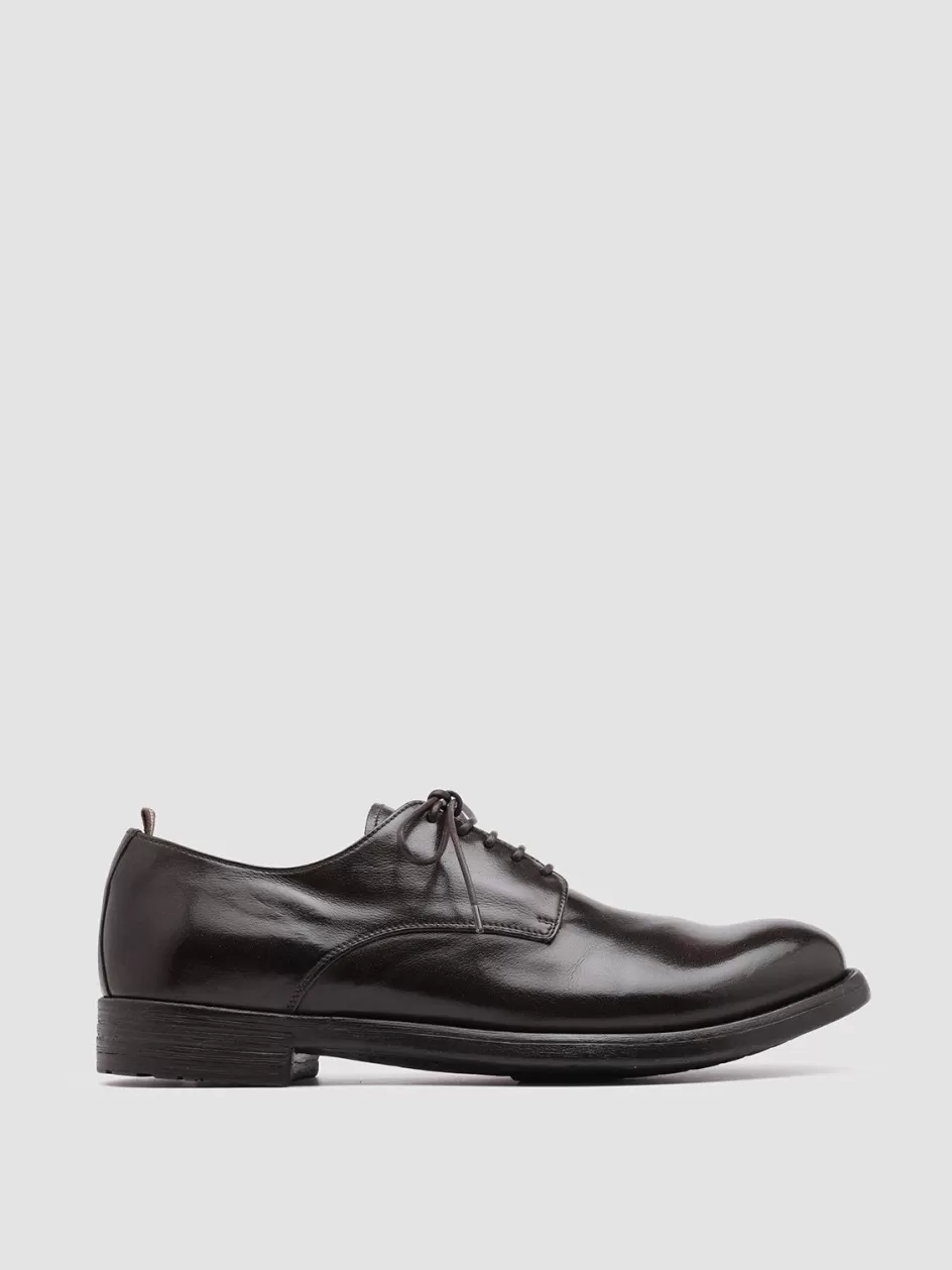 Officine Creative Derbies | Formal Shoes>HIVE 008 - Brown Leather Derby Shoes EBANO
