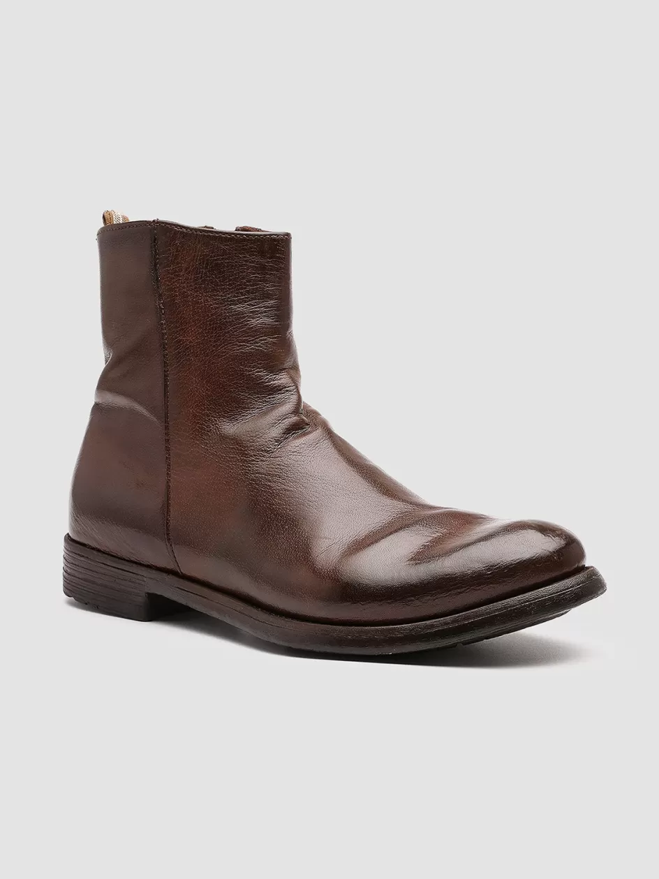 hive_010__brown_leather_boots_101896.webp Officine Creative Ankle Boots>HIVE 010 - Brown Leather Boots CIGAR