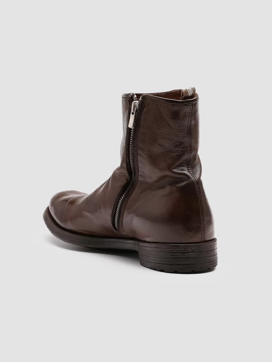 hive_010__brown_leather_boots_101897.webp Officine Creative Ankle Boots>HIVE 010 - Brown Leather Boots CIGAR