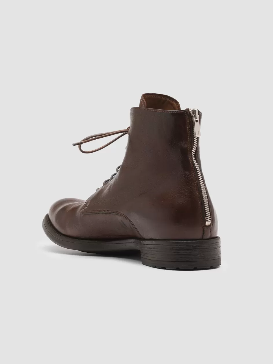 hive_016__brown_leather_boots_101857.webp Officine Creative Ankle Boots>HIVE 016 - Brown Leather Boots LIGHT BROWN