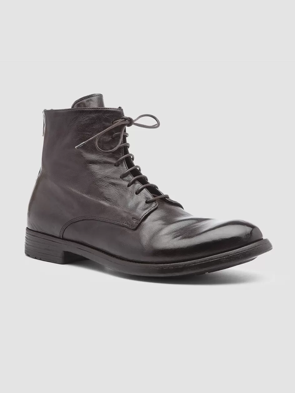 hive_016__brown_leather_boots_101865.webp Officine Creative Ankle Boots>HIVE 016 - Brown Leather Boots EBANO