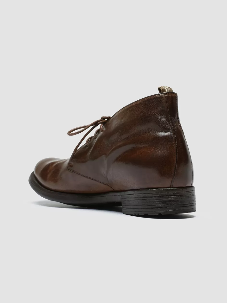 hive_050__brown_leather_chukka_boots_101833.webp Officine Creative Ankle Boots>HIVE 050 - Brown Leather Chukka Boots DARK BROWN
