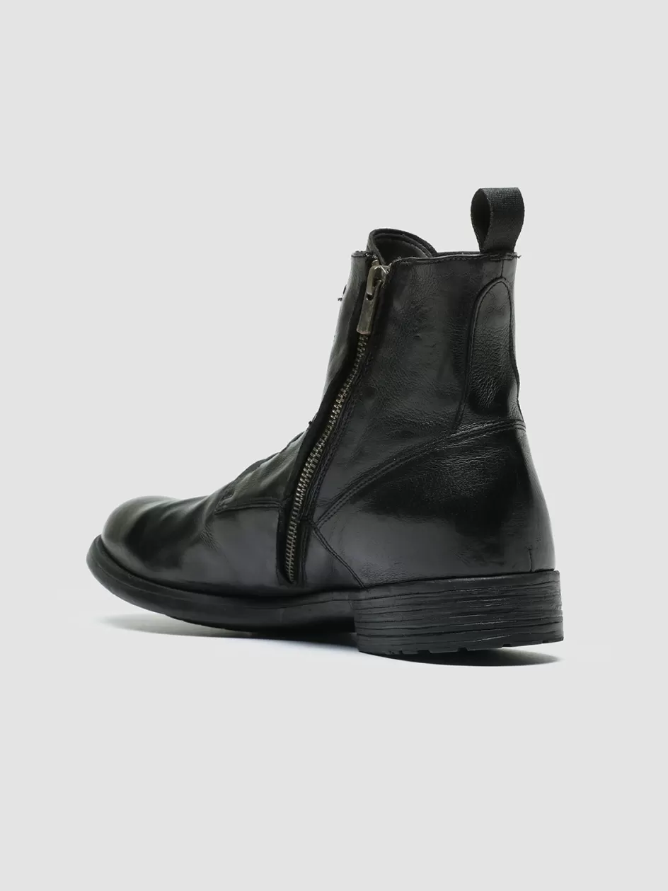 hive_051__black_leather_zip_boots_101817.webp Officine Creative Ankle Boots>HIVE 051 - Leather Zip Boots BLACK
