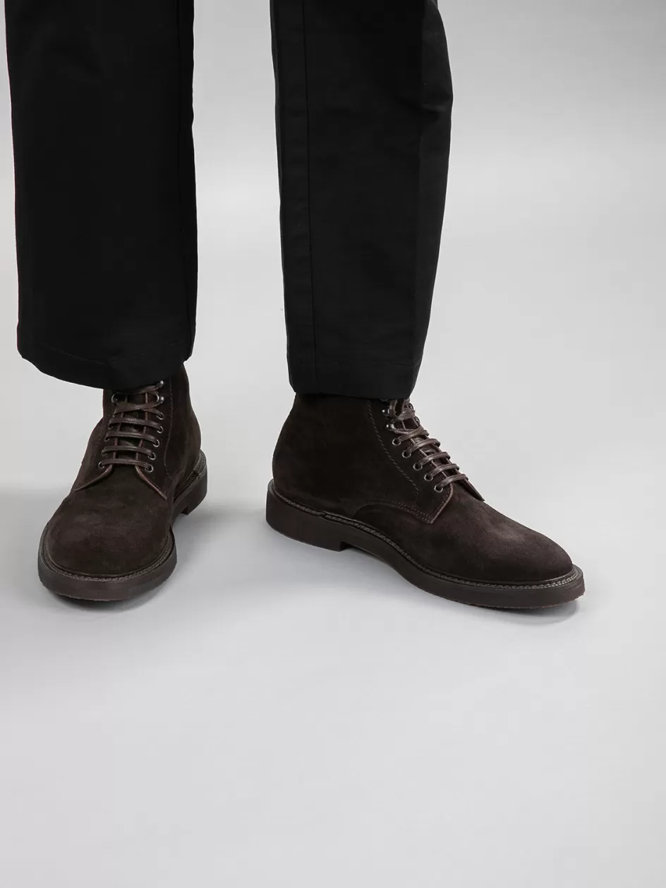 hopkins_flexi_203__brown_suede_laceup_boots_101754.webp Officine Creative Ankle Boots>HOPKINS FLEXI 203 - Brown Suede Lace-up Boots DARK BROWN