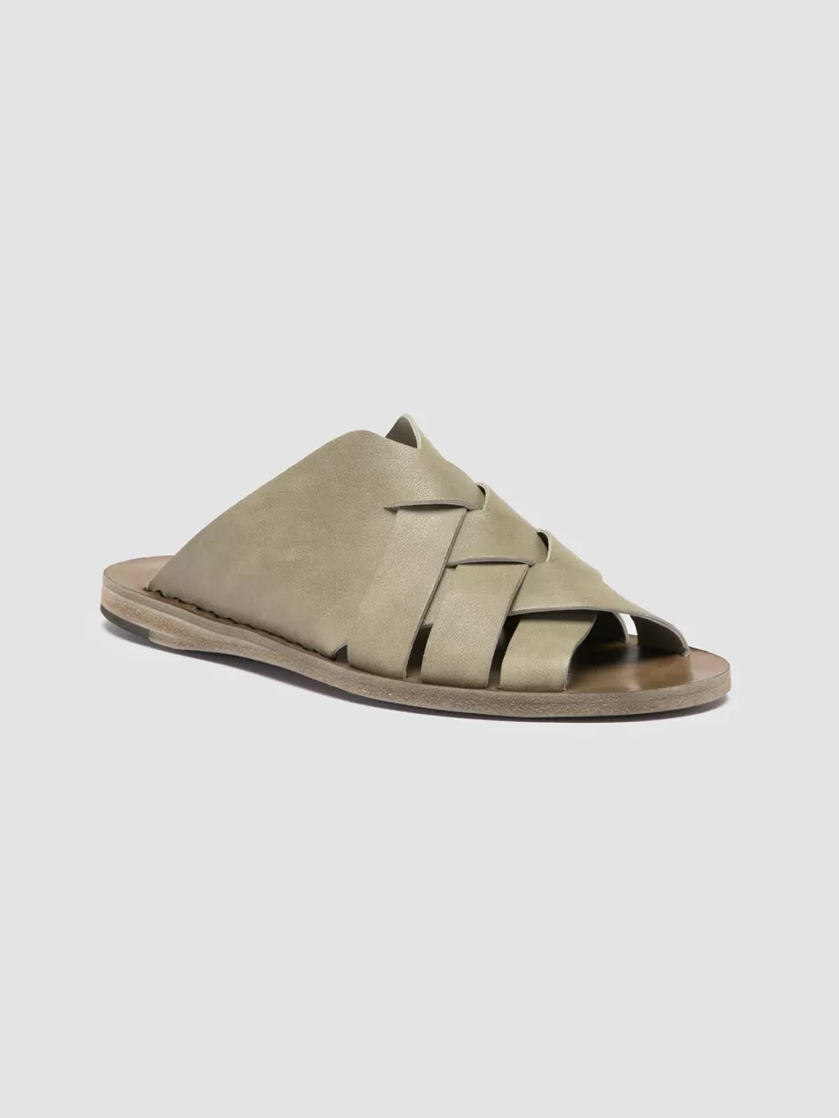 itaca_049__green_leather_slide_sandals_103935.webp Officine Creative Icons | Sandals>ITACA 049 - Green Leather Slide Sandals ELMWOOD