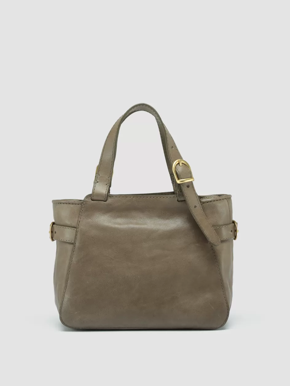 Officine Creative Bags>JULIE 004 - Green Leather Shoulder Bag ROCCIA