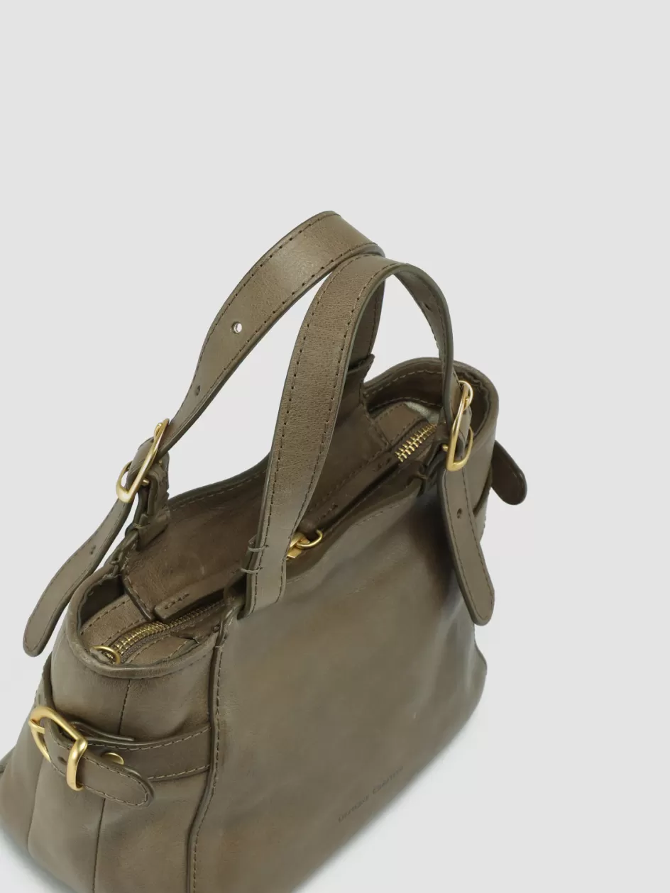 Officine Creative Bags>JULIE 004 - Green Leather Shoulder Bag ROCCIA