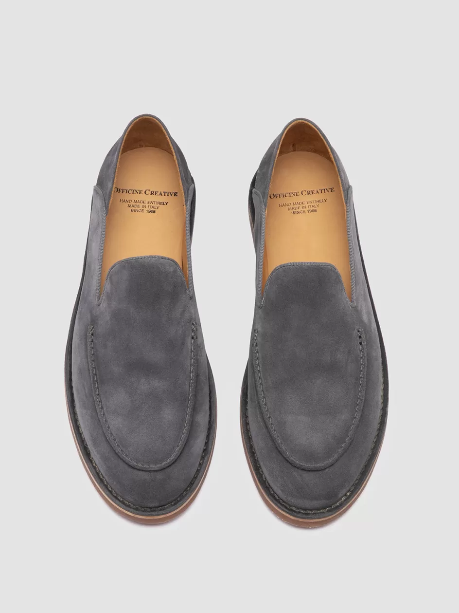 Officine Creative Loafers>KENT 007 - Blue Suede Loafers AVION