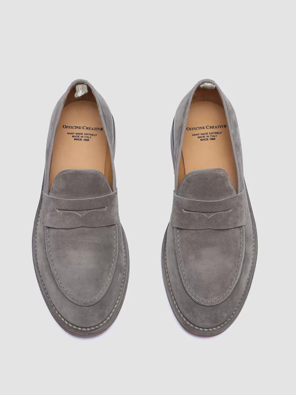Officine Creative Suede Selection | Icons>KENT 008 - Taupe Suede Loafers QUARZO