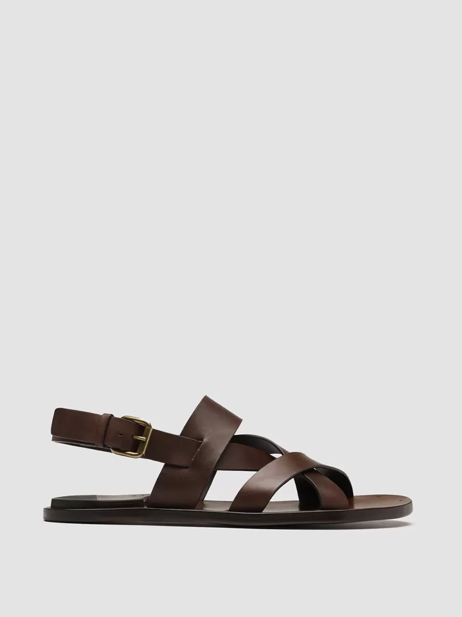 Officine Creative Sandals>KONTRAIRE 005 - Leather Sandals BROWN