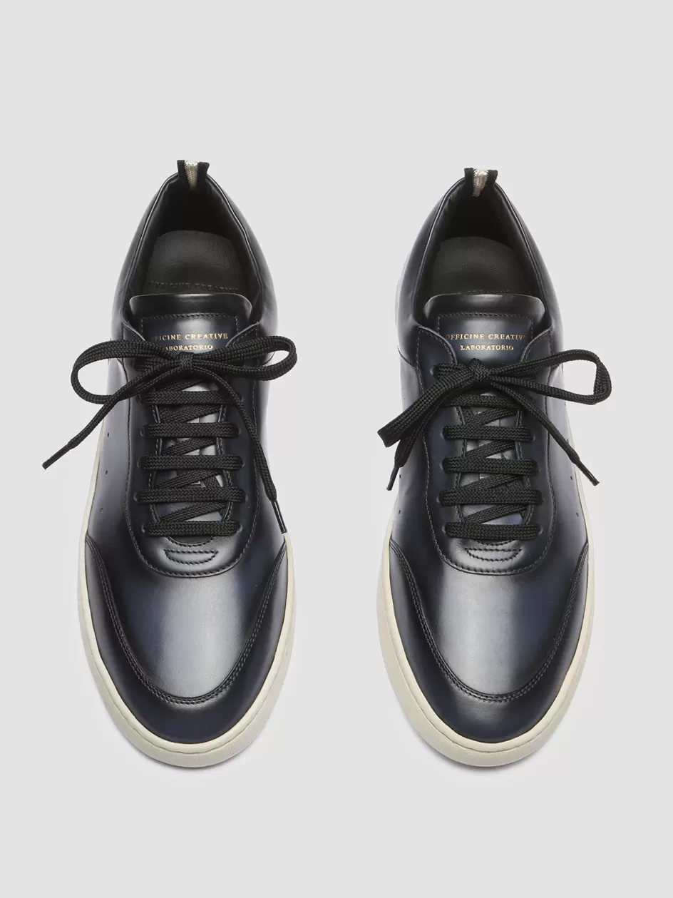 Officine Creative Sustainable Sneakers | Sneakers>KRIS LUX 001 - Blue Leather Sneakers NAVY BLUE