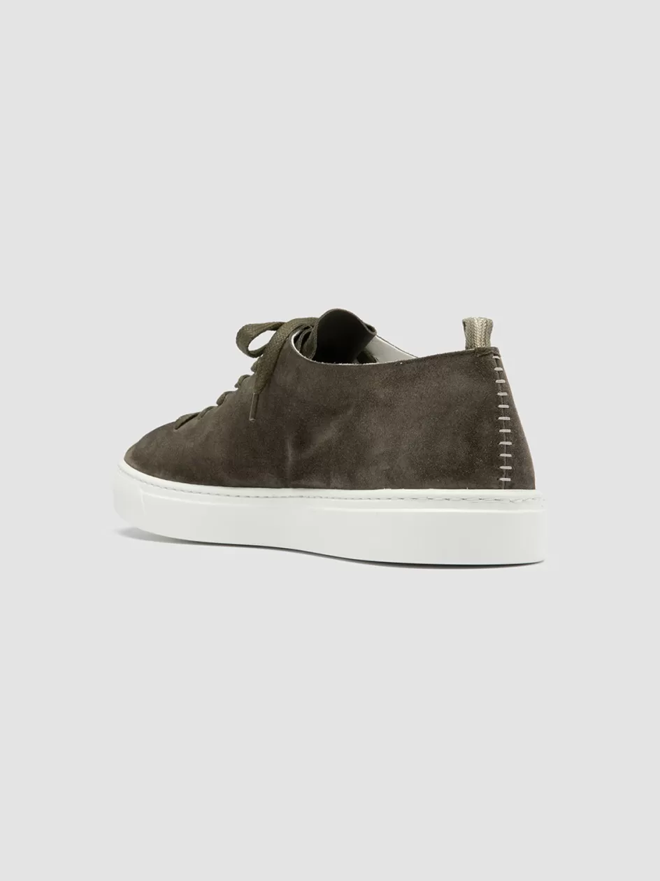 leggera_001__green_suede_low_top_sneakers_100539.webp Officine Creative Sneakers>LEGGERA 001 - Green Suede Low Top Sneakers MILITARY