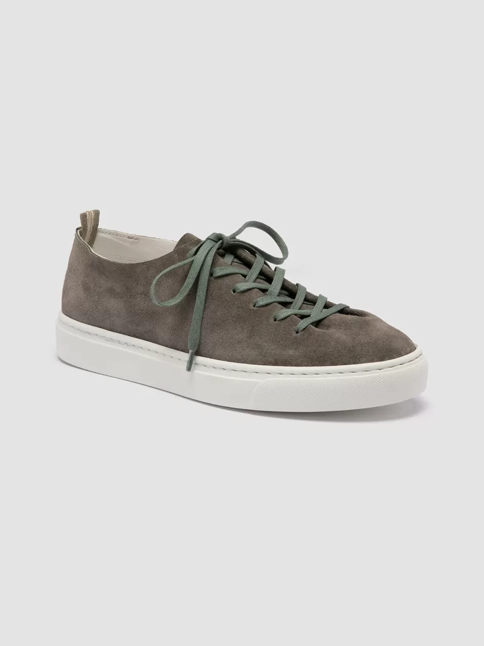 leggera_100__green_suede_low_top_sneakers_103103.webp Officine Creative Suede Selection | Icons>LEGGERA 100 - Suede Low Top Sneakers GREEN