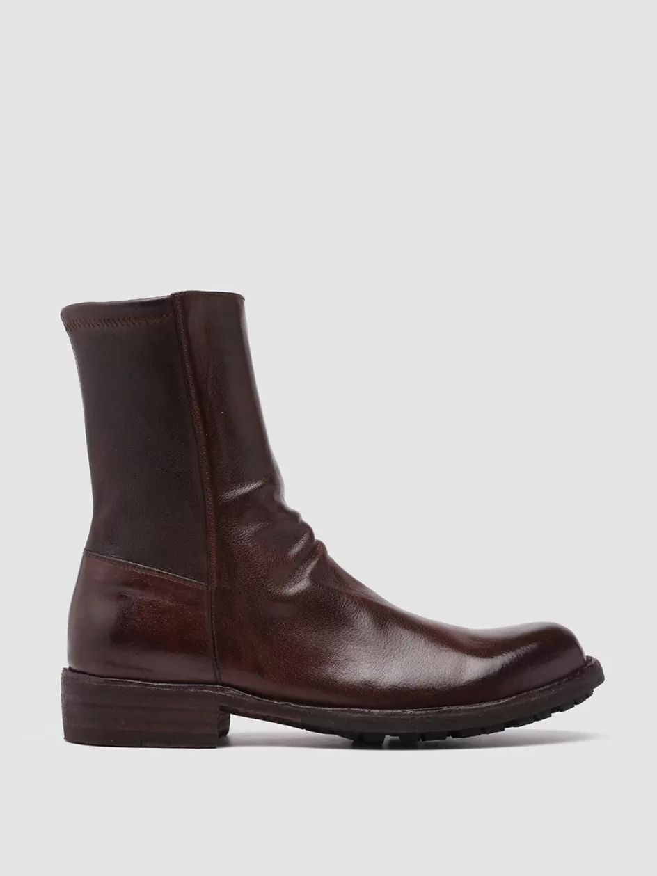 Officine Creative Boots & Booties>LEGRAND 203 - Brown Leather Booties OTTO