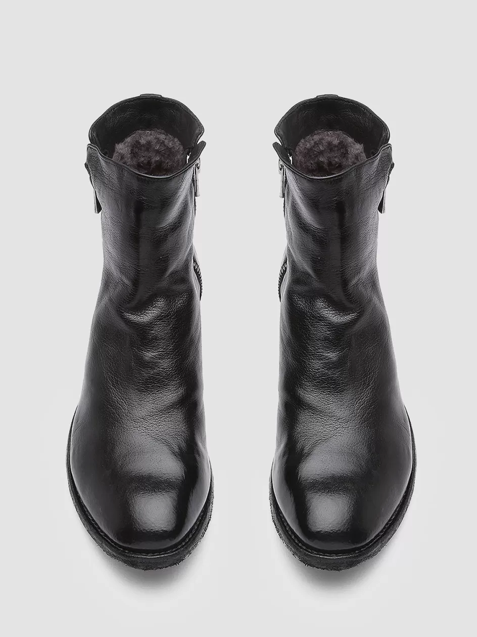 Officine Creative Boots & Booties>LEXIKON 097 - Leather Booties BLACK