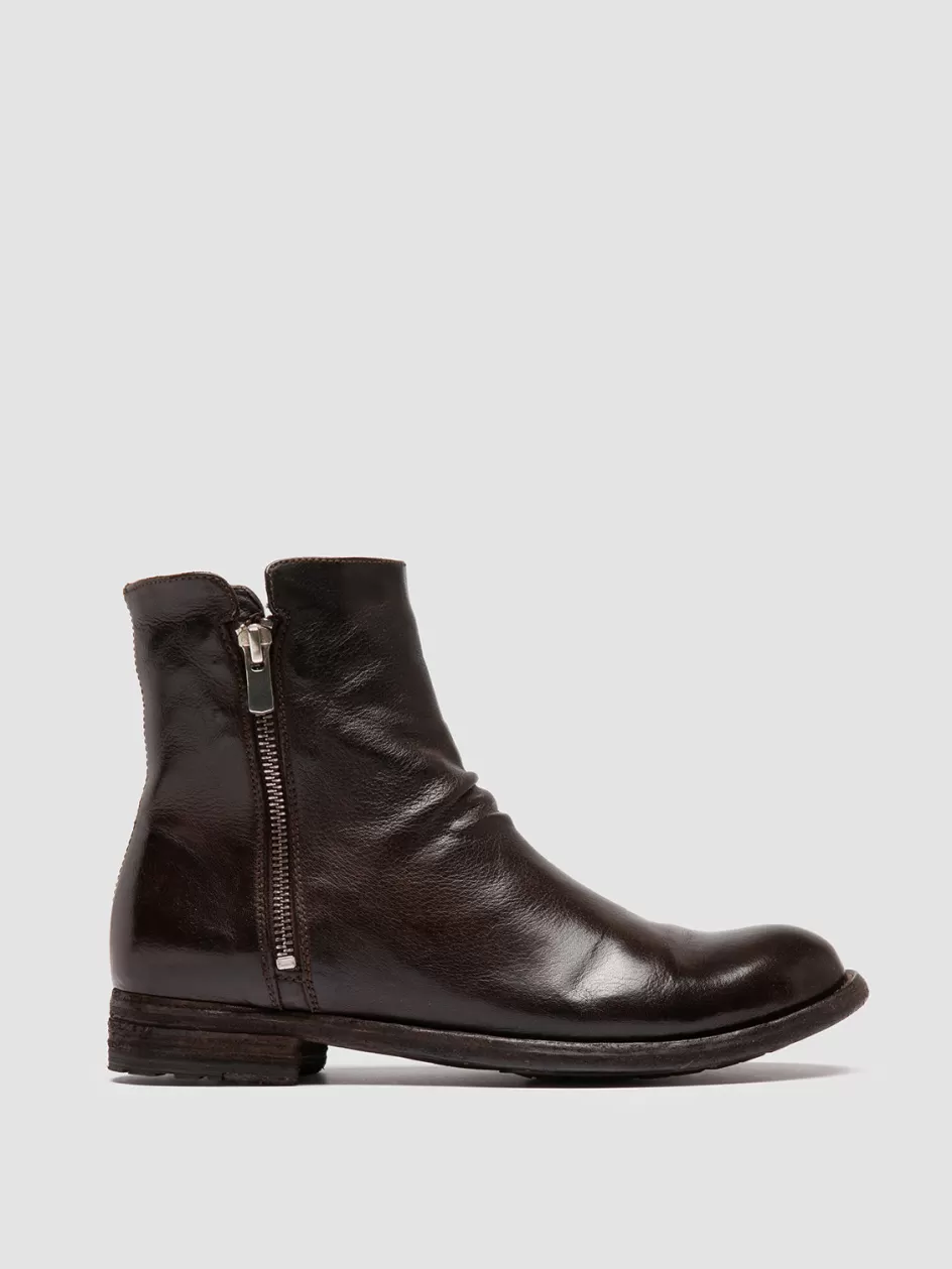 Officine Creative Boots & Booties>LEXIKON 097 - Brown Leather Booties