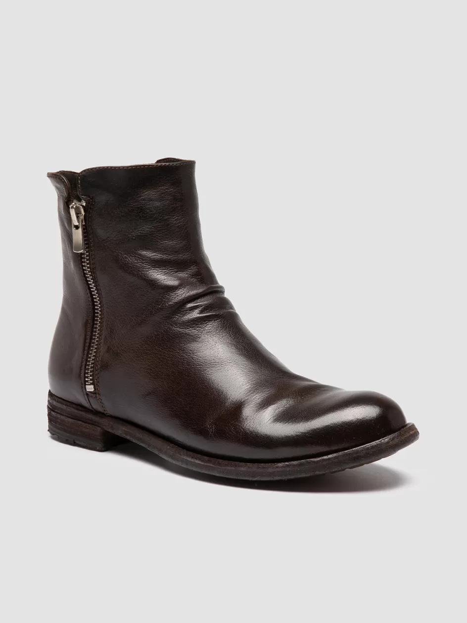 lexikon_097__brown_leather_booties_106158.webp Officine Creative Boots & Booties>LEXIKON 097 - Brown Leather Booties