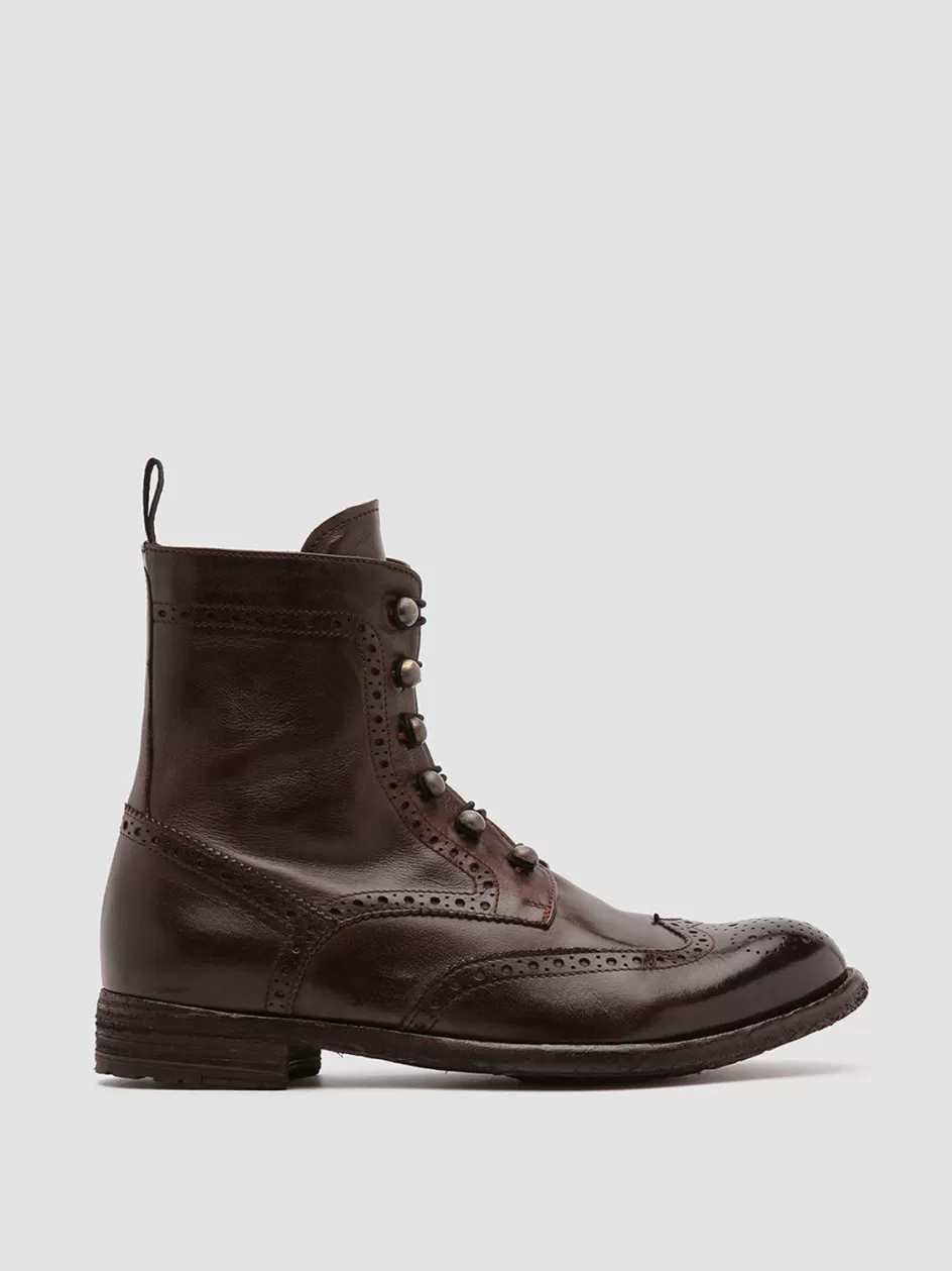Officine Creative Icons | Boots & Booties>LEXIKON 131 - Brown Leather Booties OTTO