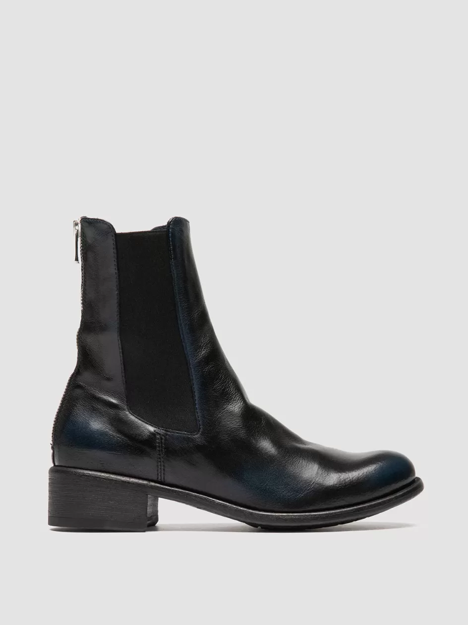 Officine Creative Boots & Booties>LIS 003 - Blue Leather Chelsea Boots NAVYTONE/SUPERNERO                                