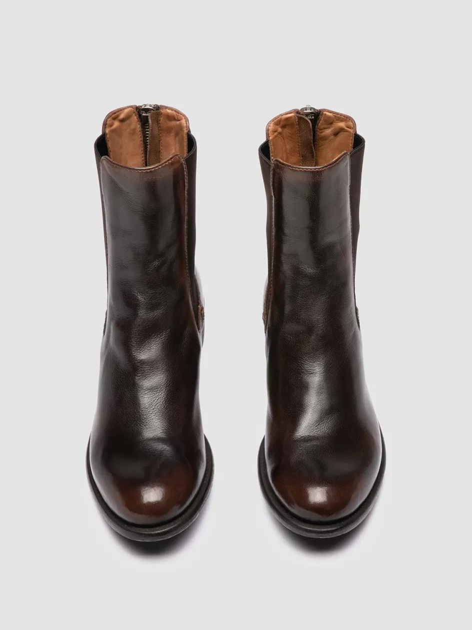 Officine Creative Boots & Booties>LIS 003 - Brown Leather Chelsea Boots CAFFE'/T.MORO 25                                  