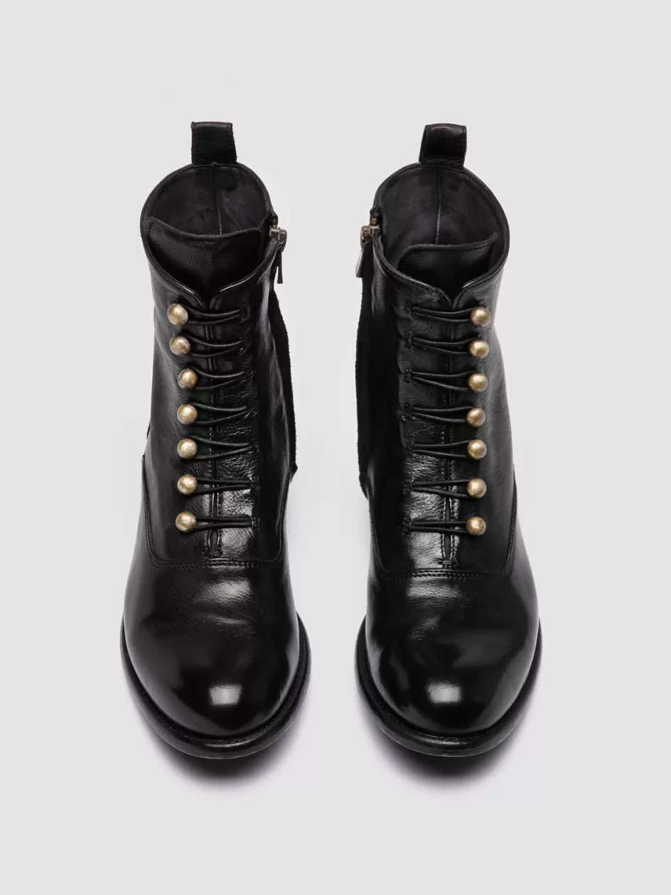 Officine Creative Boots & Booties>LIS 006 - Black Leather Zipped Boots NERO                                              