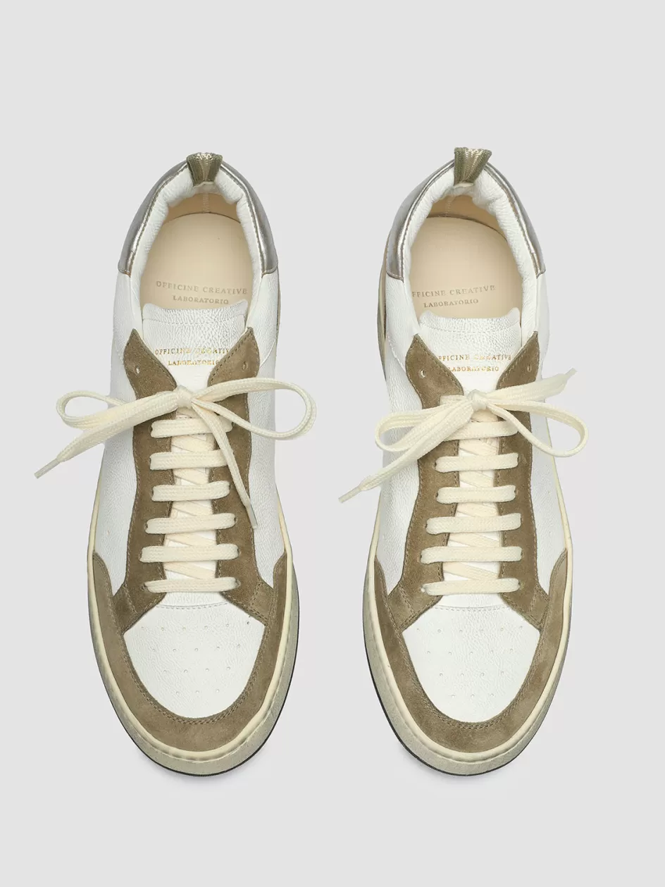 Officine Creative Sustainable Sneakers | Sneakers>MAGIC 001 - White Leather And Suede Low Top Sneakers MULTICOLOR