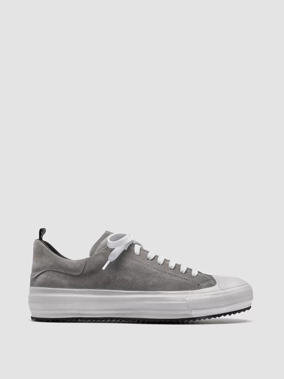 Officine Creative Suede Selection | Sneakers>MES 009 - Leather And Suede Low Top Sneakers GREY