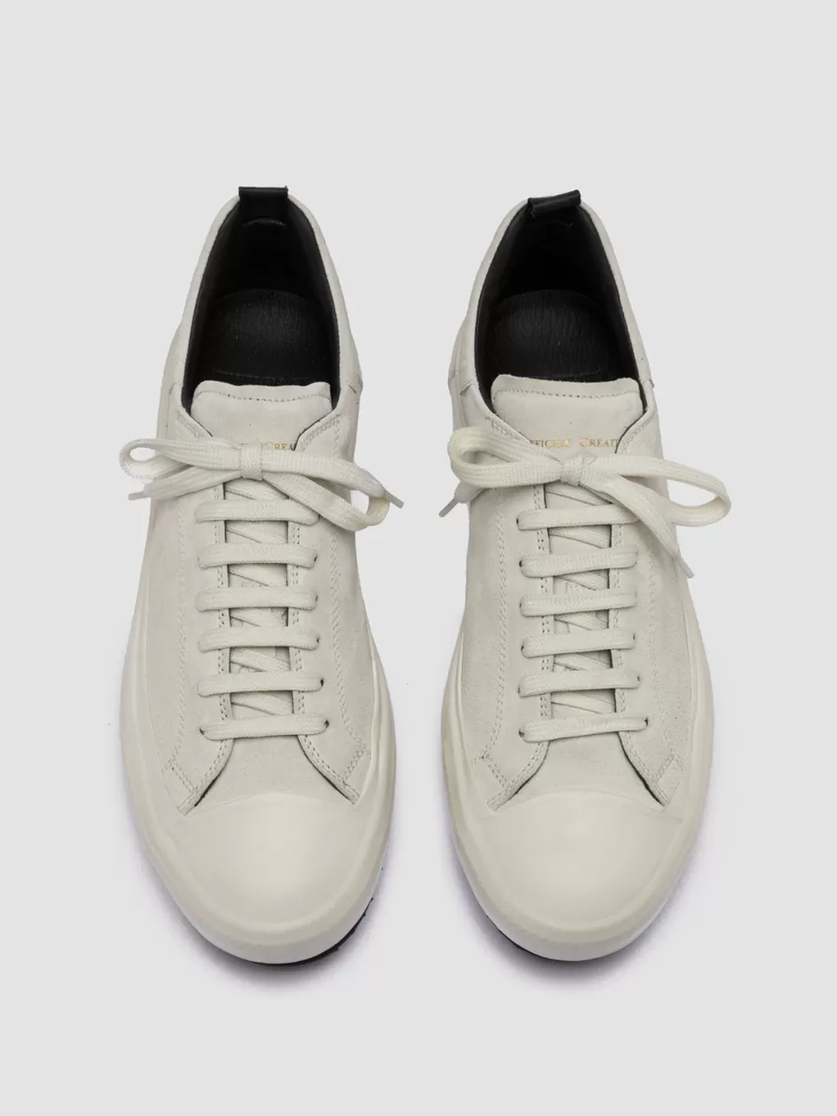 Officine Creative Suede Selection | Sneakers>MES 009 - Leather And Suede Low Top Sneakers WHITE