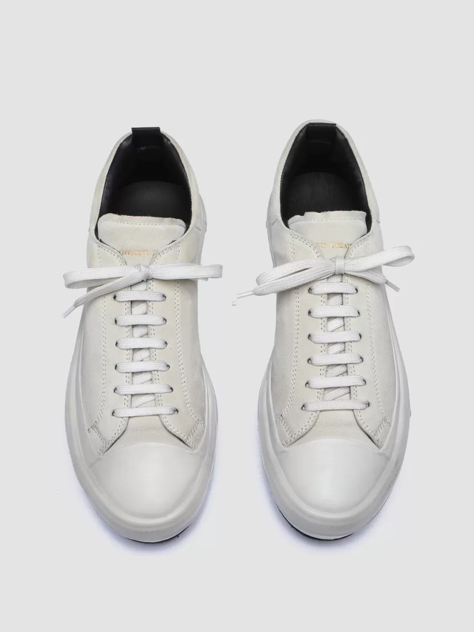 Officine Creative Sneakers>MES 009 - White Suede Sneakers LAMB