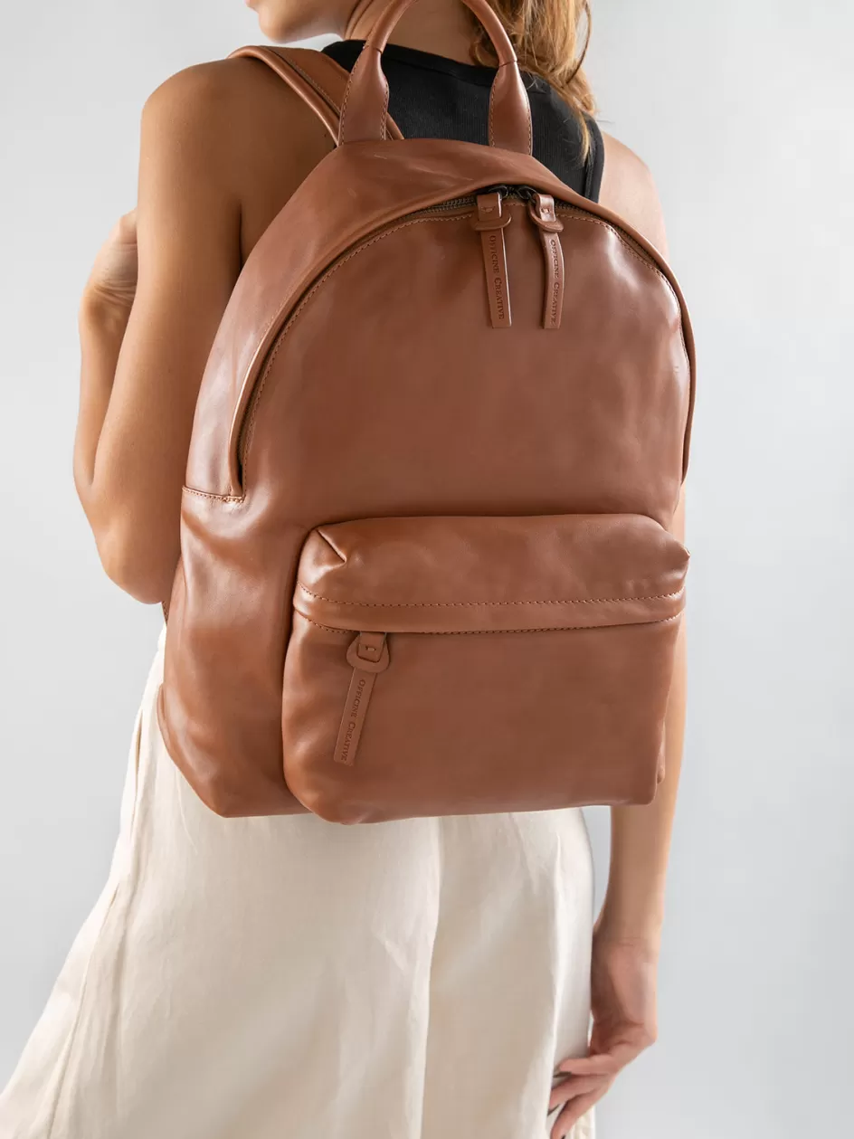 mini_pack__brown_nappa_leather_backpack_106434.webp Officine Creative Backpacks>MINI PACK - Brown Nappa Leather Backpack TRUFFLE