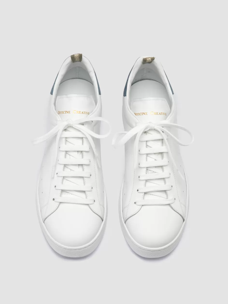 Officine Creative Sneakers>MOWER 002 - White Leather And Suede Low Top Sneakers MULTICOLOR
