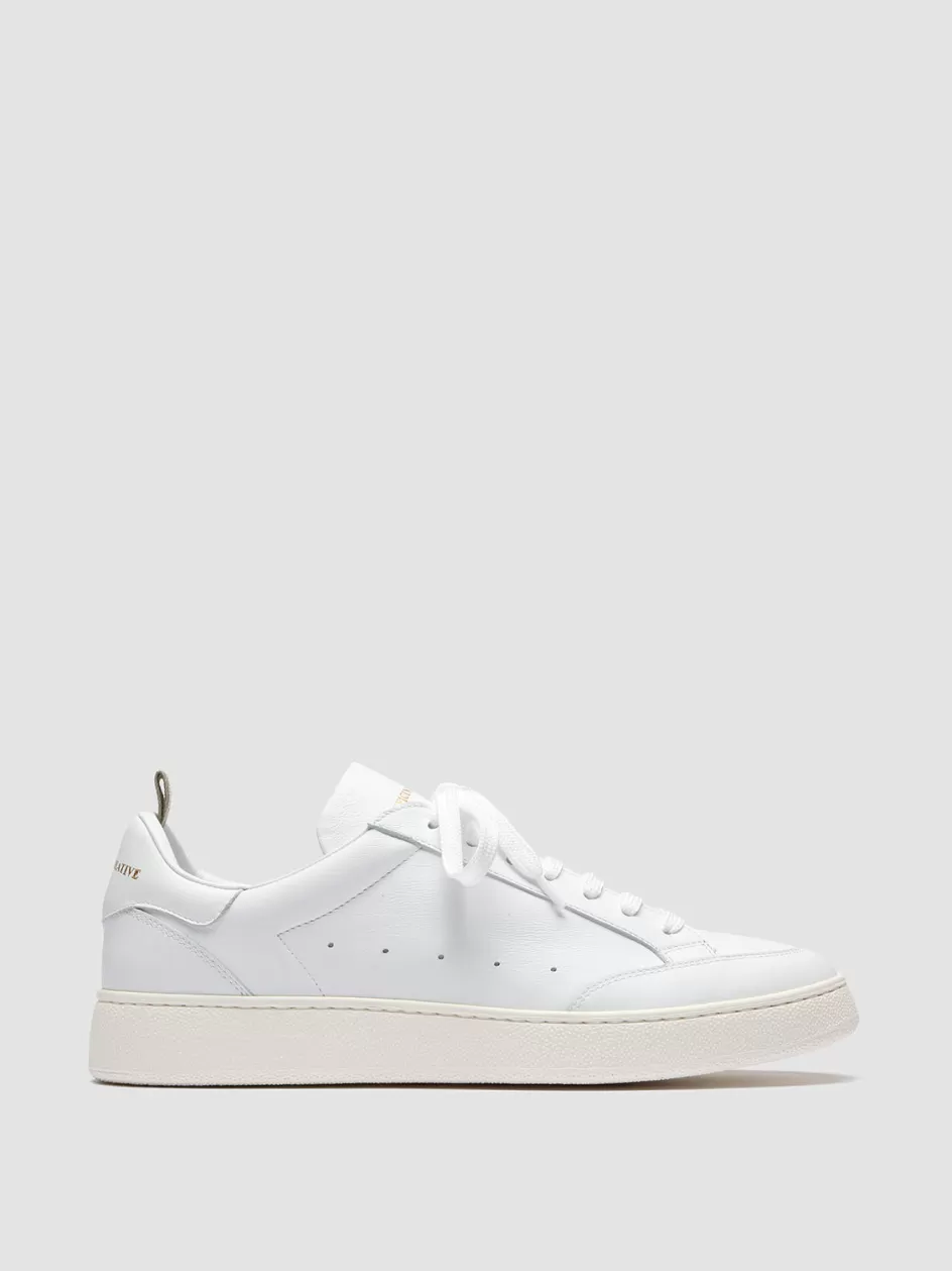 Officine Creative Sneakers>MOWER 007 - Leather Sneakers WHITE
