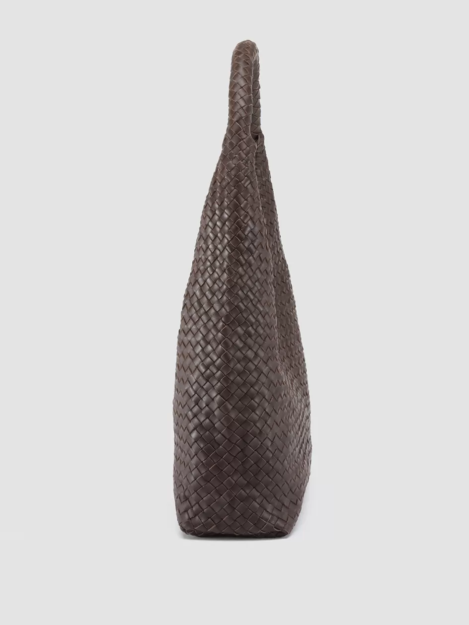 oc_class_063__dark_brown_woven_leather_shoulderbag_104308.webp Officine Creative Icons | Bags>OC CLASS 063 - Woven Leather Shoulderbag DARK BROWN