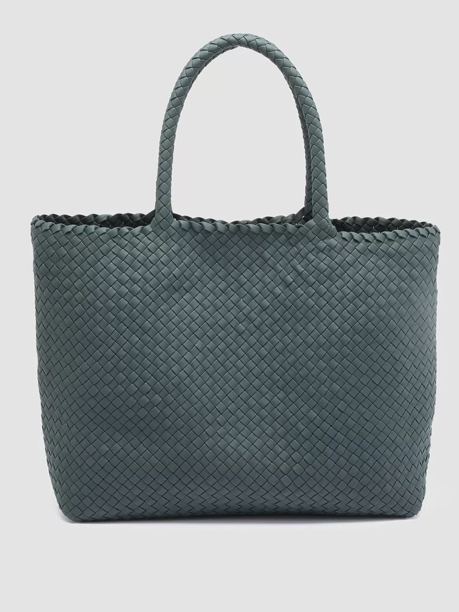 Officine Creative Bags>OC CLASS 35 - Green Leather Shoulder Bag GALATIC TEA