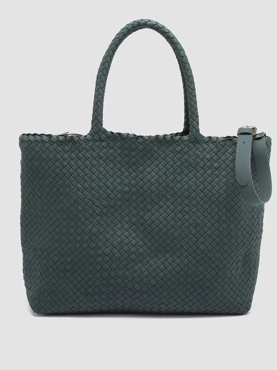 Officine Creative Bags>OC CLASS 35 - Green Leather Shoulder Bag GALATIC TEA
