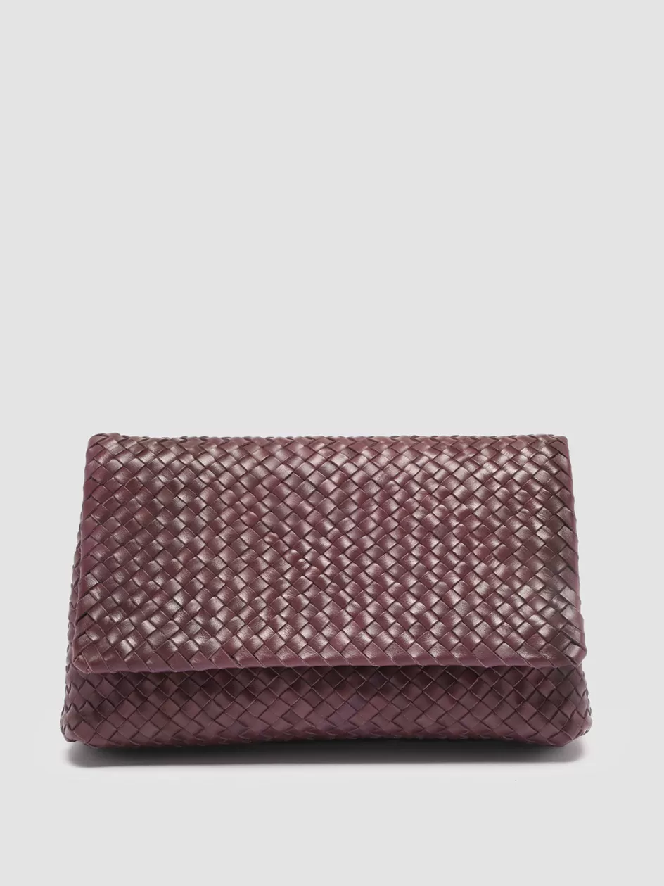 Officine Creative Bags>OC CLASS 46 - Burgundy Leather Crossbody Bag WINE