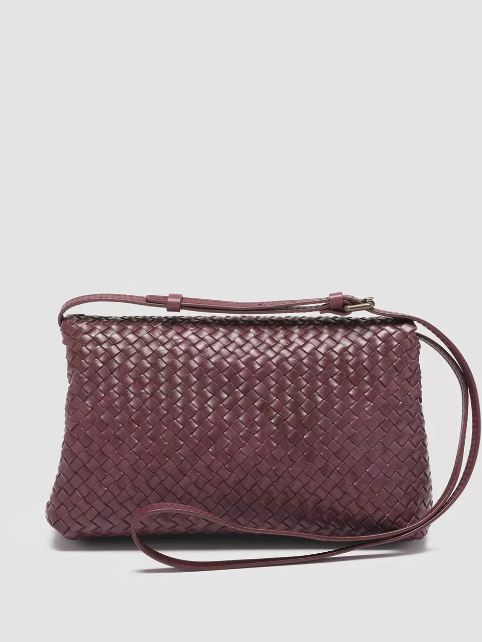 Officine Creative Bags>OC CLASS 46 - Burgundy Leather Crossbody Bag WINE