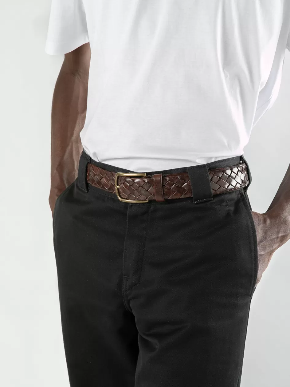 oc_strip_21__green_woven_leather_belt_97865.webp Officine Creative Woven Leather Selection | Belts>OC STRIP 21 - Green Woven Leather Belt DEPHTS