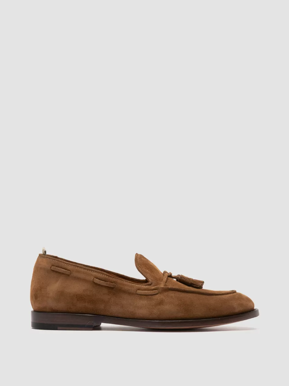 Officine Creative Suede Selection | Icons>OPERA 002 - Brown Suede Tassel Loafers BIRRA