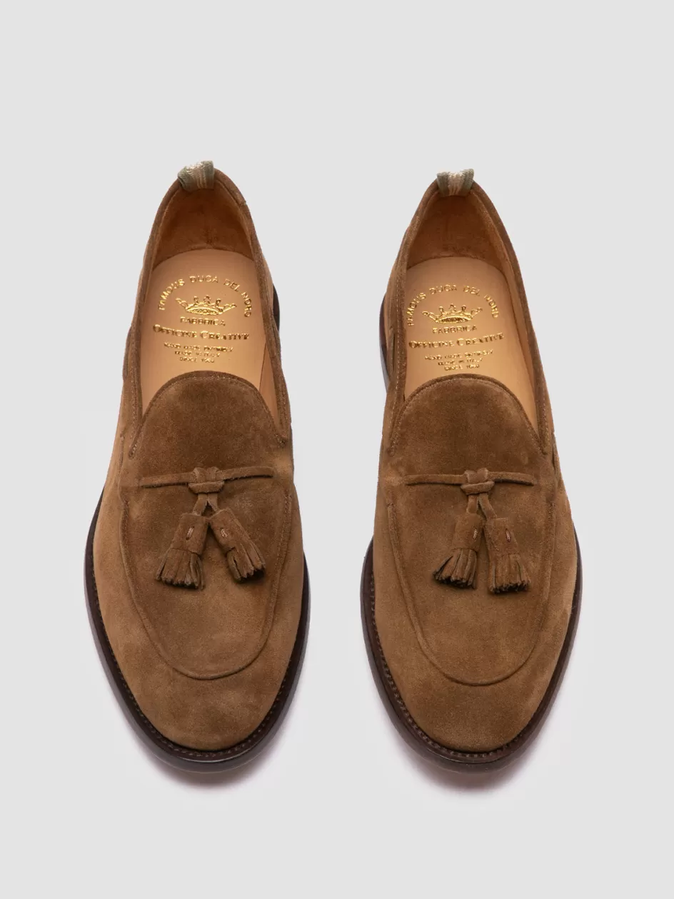 Officine Creative Suede Selection | Icons>OPERA 002 - Brown Suede Tassel Loafers BIRRA