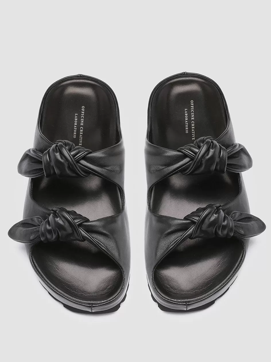 Officine Creative Sandals | Icons>PELAGIE 010 - Woven Leather Sandals BLACK