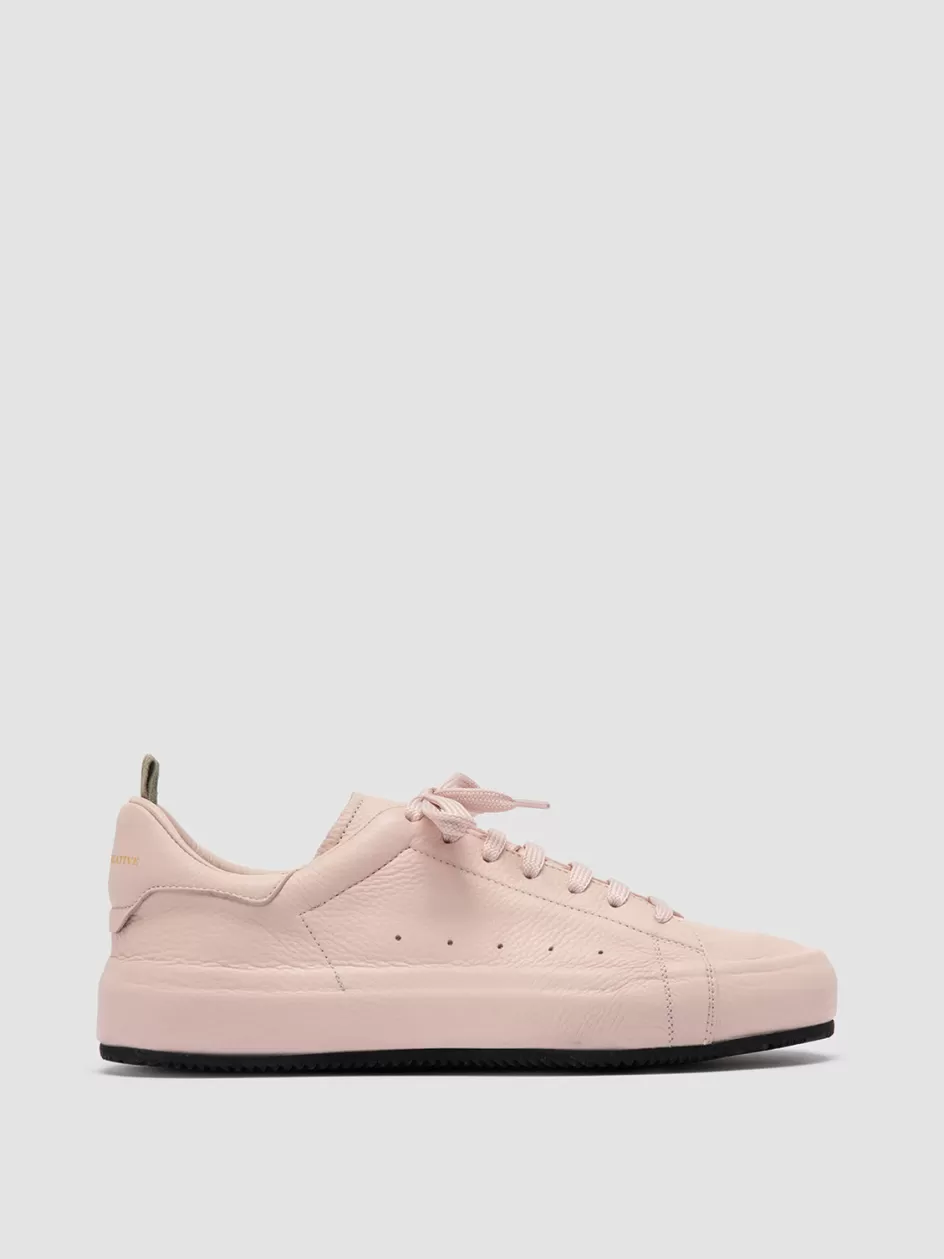 Officine Creative Sneakers>PRIMARY 101 - Rose Leather Sneakers QUARZO