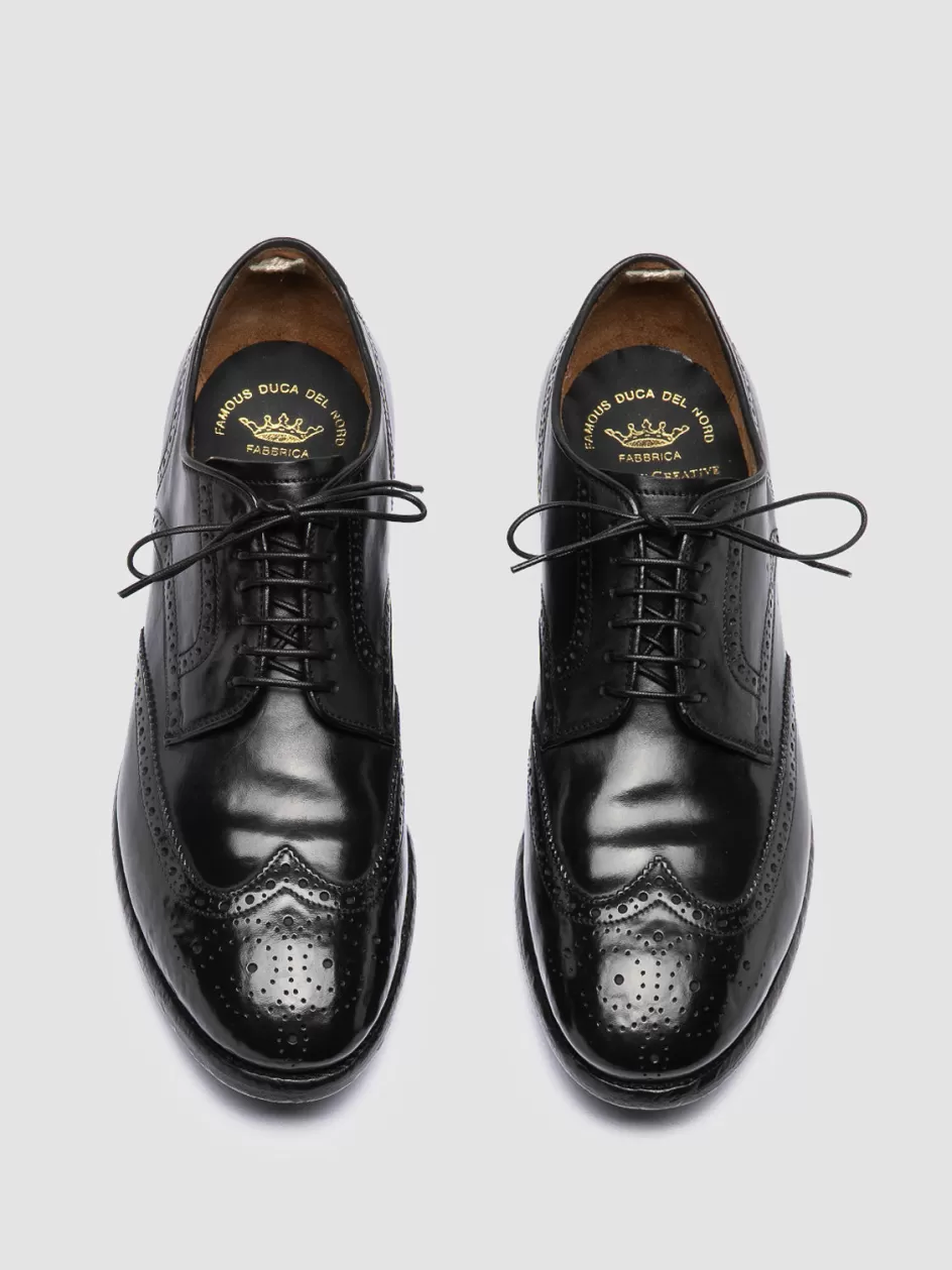Officine Creative Derbies | Formal Shoes>PRINCE 609 - Leather Derby Shoes BLACK