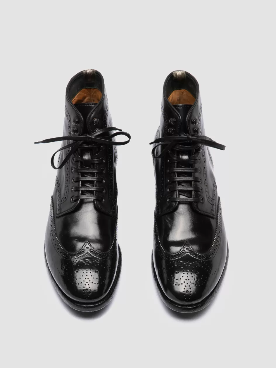 Officine Creative Ankle Boots>PRINCE 612 - Leather Ankle Boots BLACK