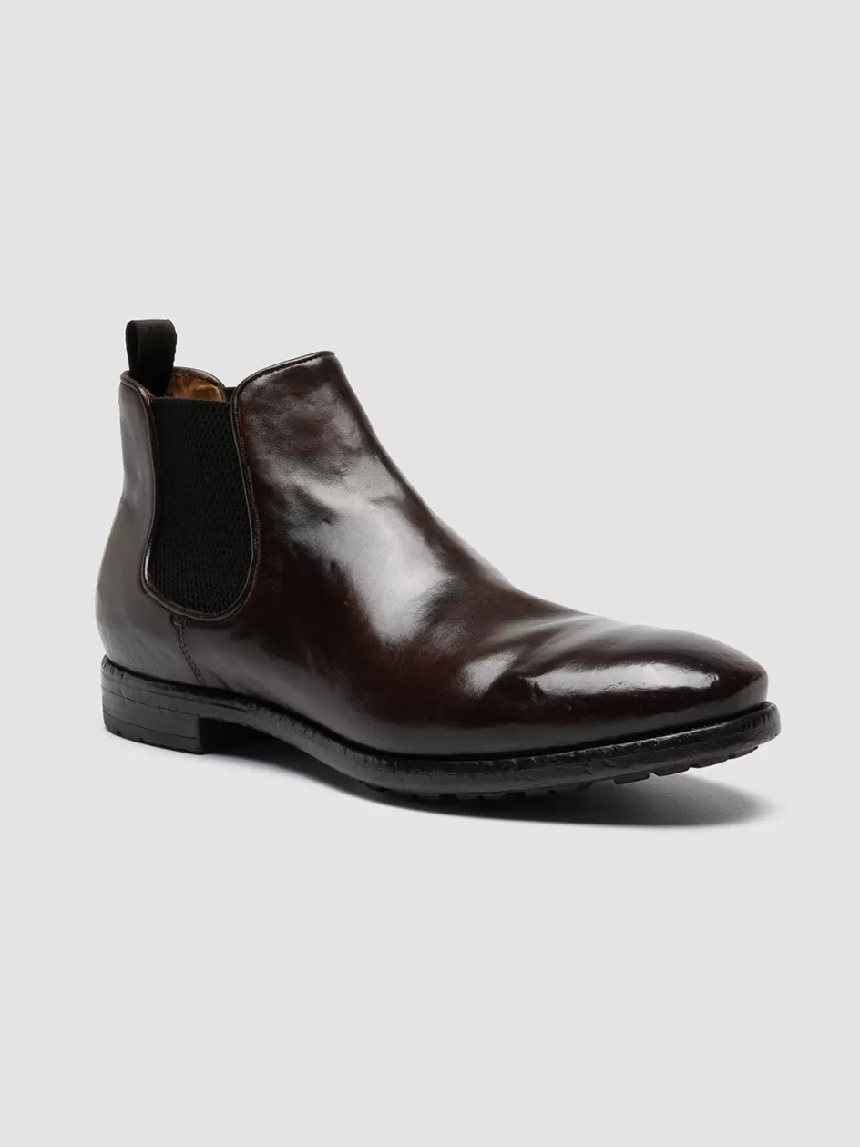prince_617__brown_leather_chealsea_boots_101675.webp Officine Creative Ankle Boots>PRINCE 617 - Brown Leather Chealsea Boots DARK BROWN