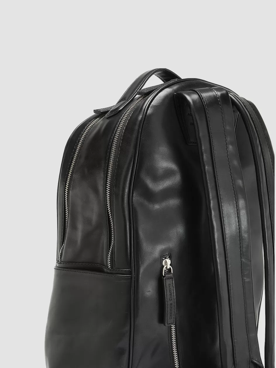 quentin_012__black_leather_backpack_100057.webp Officine Creative Backpacks | Backpacks>QUENTIN 012 - Leather Backpack BLACK