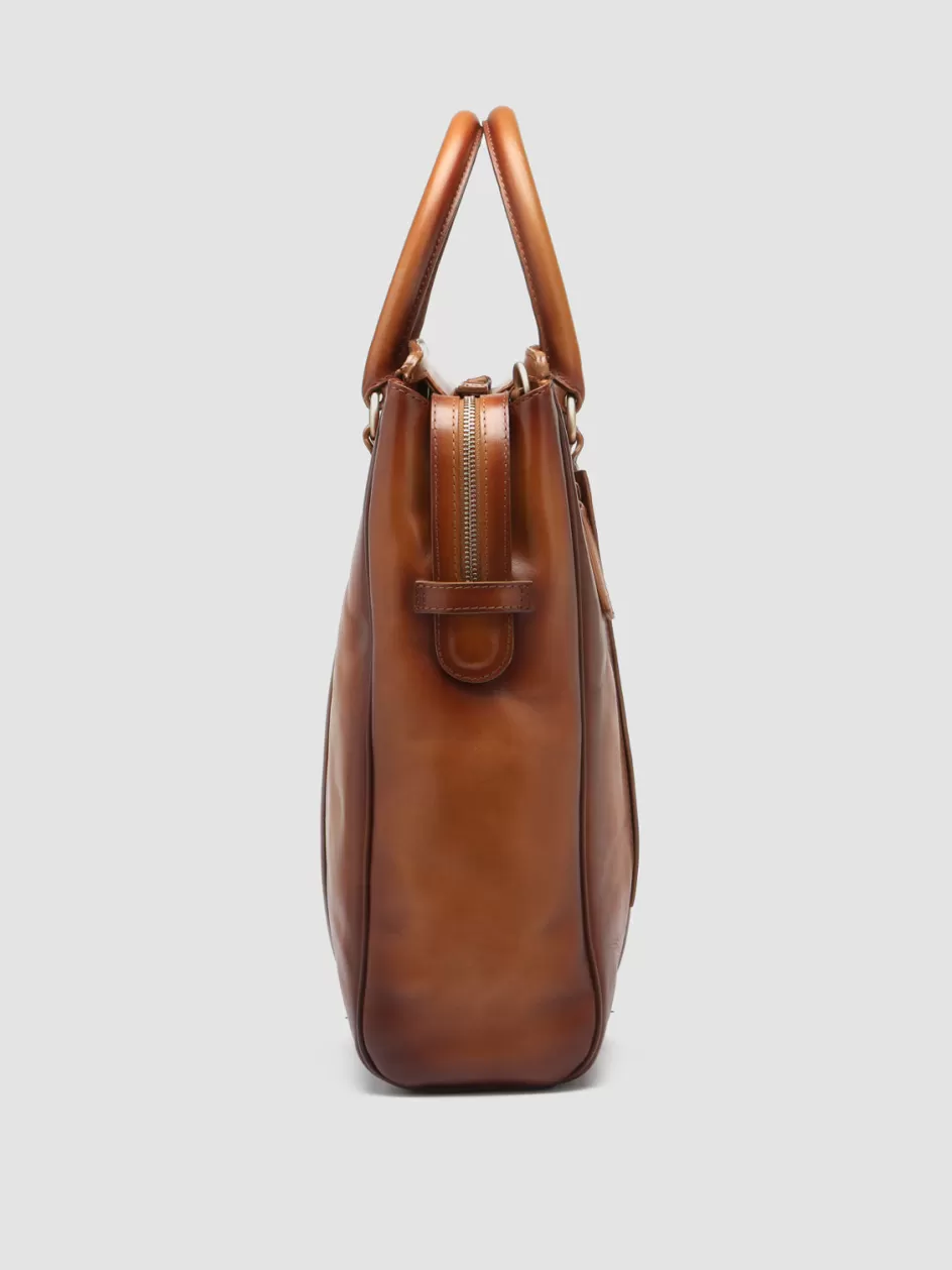 quentin_02__tan_leather_hand_bag_99704.webp Officine Creative Bags>QUENTIN 02 - Leather Hand Bag TAN