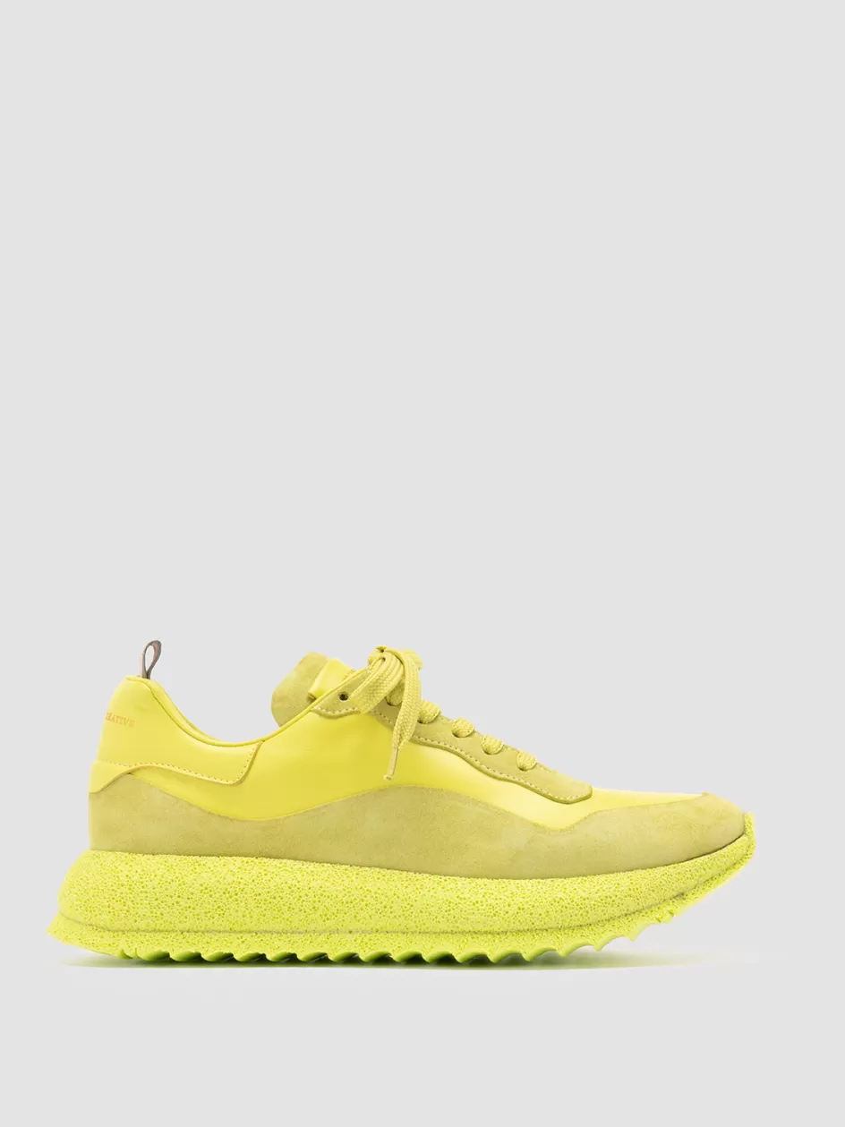 Officine Creative Sneakers | Suede Selection>RACE RUBREX 101 - Leather And Suede Low Top Sneakers YELLOW