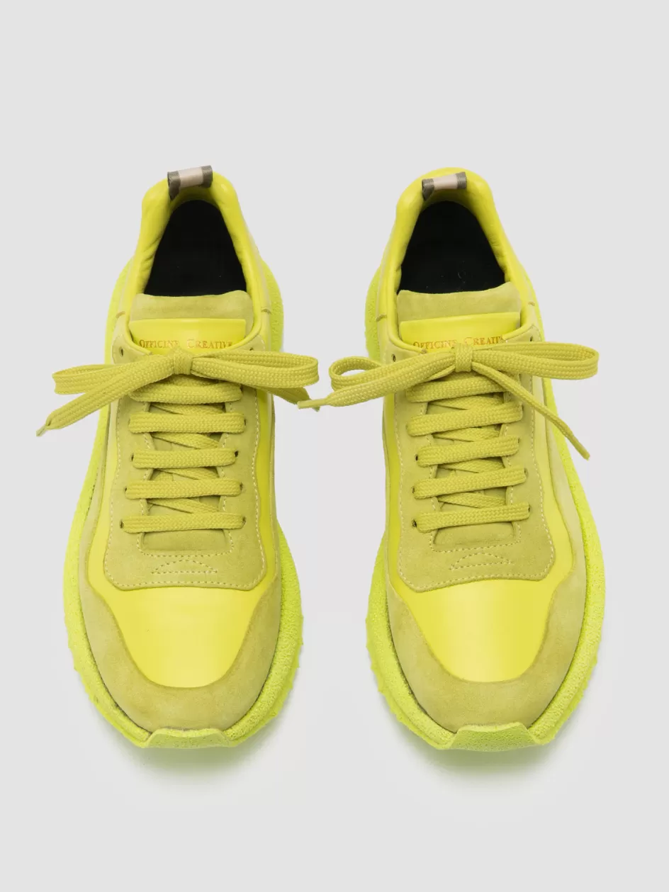 Officine Creative Sneakers | Suede Selection>RACE RUBREX 101 - Leather And Suede Low Top Sneakers YELLOW